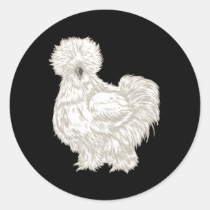 Sticker Rond Poulet de Silkie