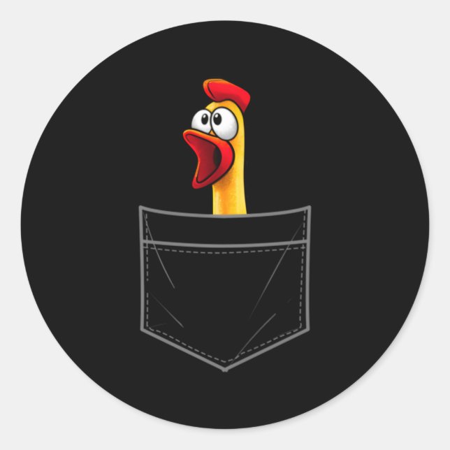 Sticker Rond Poulet En Caoutchouc Pour Le Poulet Animal (Devant)