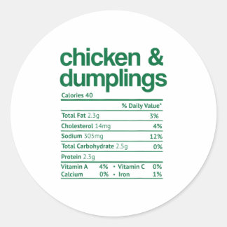 Sticker Rond Poulet et dumping Valeur nutritive