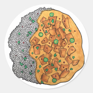 Sticker Rond Poulet Korma Qorma Cuisine indienne Cuisine