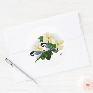 Sticker Rond Poulet noir