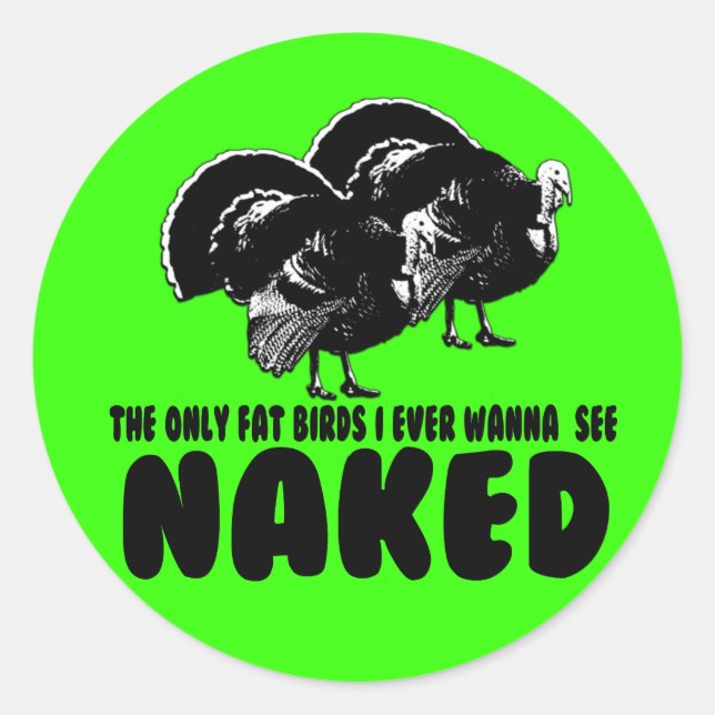 Sticker Rond Poulet rude (Devant)