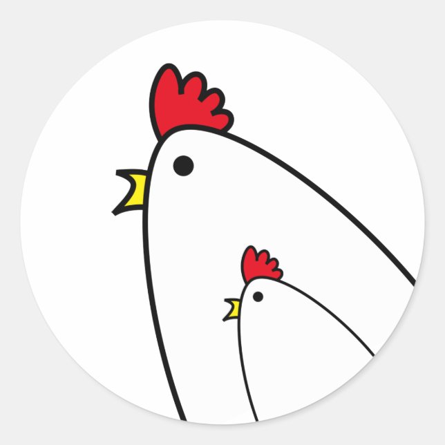 Sticker Rond Poulets (Devant)