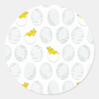 Sticker Rond poulets de pâques