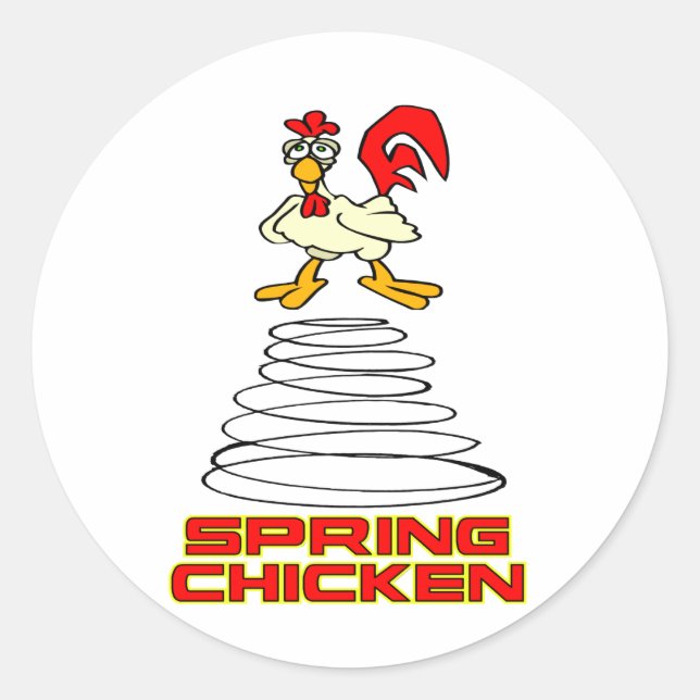 Sticker Rond Poulets de printemps (Devant)