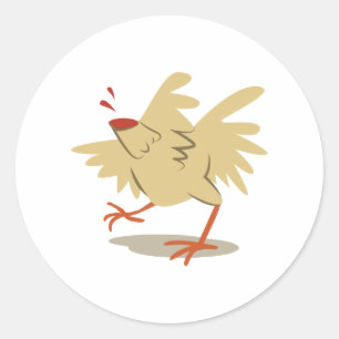 Sticker Rond Poulets sans tête