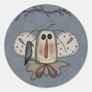 Sticker Rond Poupée Angel Rag & Crow