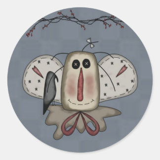 Sticker Rond Poupée Angel Rag & Crow