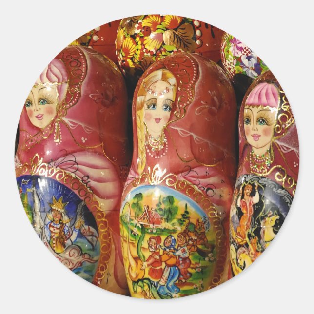 Sticker Rond Poupées (Devant)