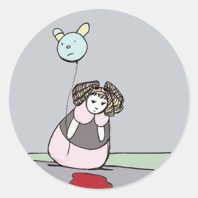 Sticker Rond poupées à la vie : mystery puddle (Devant)