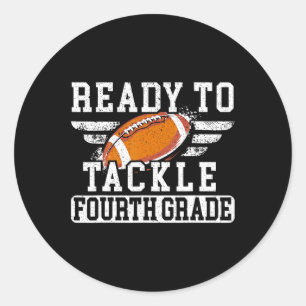 Sticker Rond Pour Attaquer Le Football De 4E Année À L'École