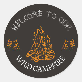 Sticker rond pour aventures de feux rouges noirs e