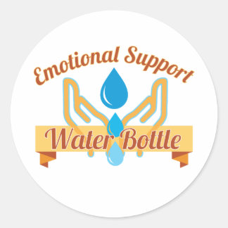 Sticker rond pour bouteille d'eau de support émoti