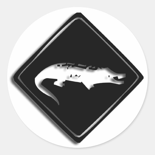 Sticker rond pour crocodile (Devant)