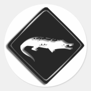 Sticker rond pour crocodile
