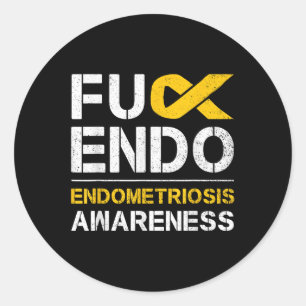 Sticker Rond Pour Endo Endometriosis Awareness Mois Endo Suppor