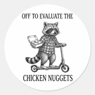 Sticker Rond Pour évaluer les nuggets de poulet Dad Tax _1