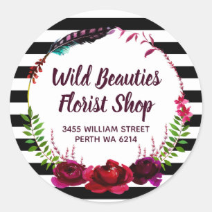 Sticker Rond Pour fleuriste