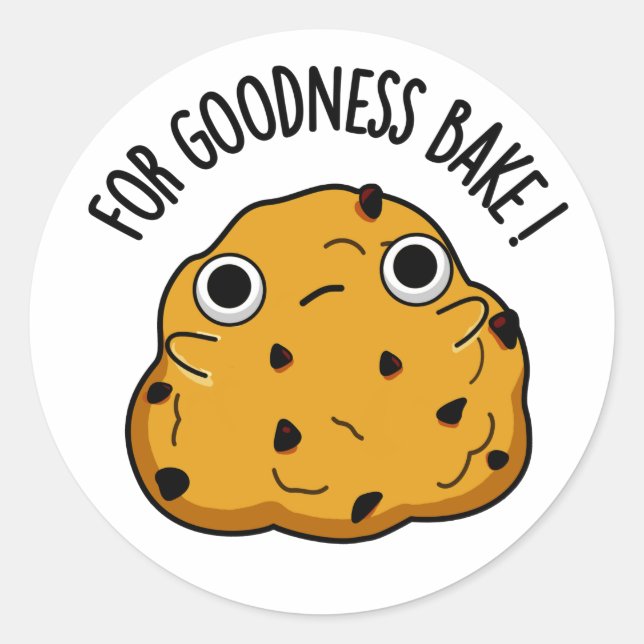 Sticker Rond Pour Goodale Bake Funny Food Baking Pun (Devant)