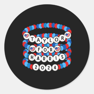 Sticker Rond Pour Harris 2024 Charm Bracelet Support Kamala Har