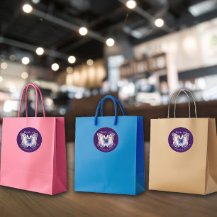 Sticker Rond Pour la boutique personnalisée papillon d'affaires