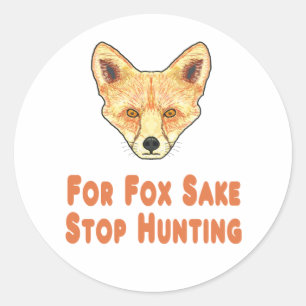 Sticker Rond Pour la chasse au saké de renard