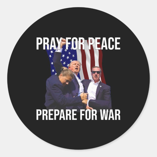 Sticker Rond Pour la paix (Devant)