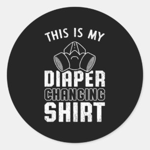 Sticker Rond Pour La Première Fois Être Un Cadeau De Mari Pour
