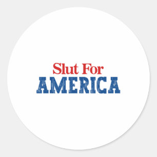 Sticker Rond Pour l'Amérique 4 juillet