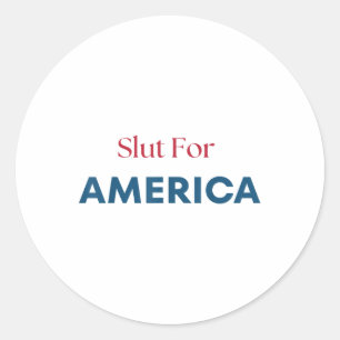 Sticker Rond Pour l'Amérique 4 juillet patriotique