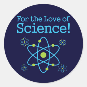 Sticker Rond Pour L'Amour De La Science Atom