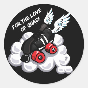 Sticker Rond Pour l'amour du quad