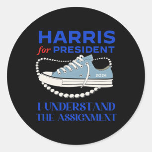 Sticker Rond Pour Le Président, Je Comprends L'Ignorance Kamala