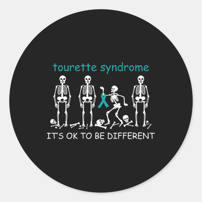 Sticker Rond Pour le syndrome Tourette (Devant)