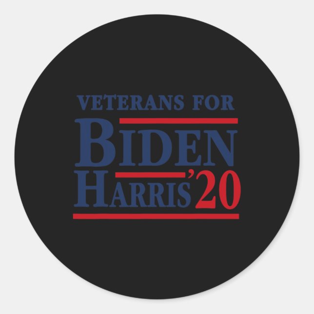 Sticker Rond Pour l'élection de Joe Biden Kamala Harris 2020 (Devant)