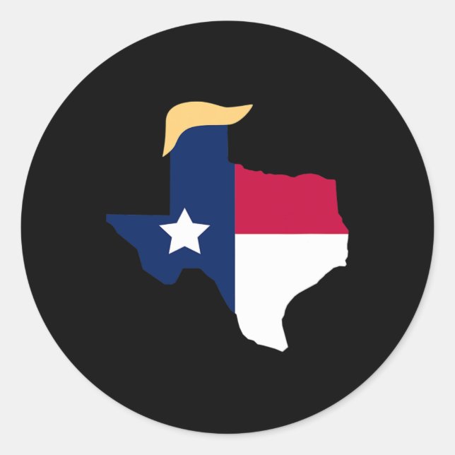 Sticker Rond Pour l'élection de Trump 2020 Texas Drapeau Trump  (Devant)