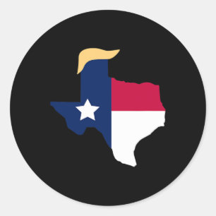Sticker Rond Pour l'élection de Trump 2020 Texas Drapeau Trump 