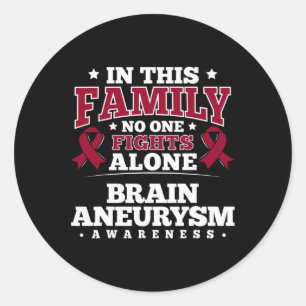 Sticker Rond Pour les patients atteints d'neurysme cérébral - R