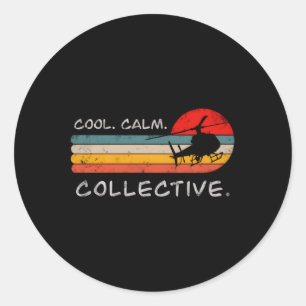 Sticker Rond Pour les pilotes d'hélicoptère