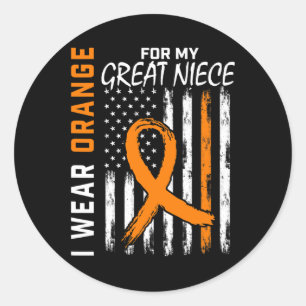 Sticker Rond Pour Ma Grande Nièce Leucémie Cancer Sensibilisati