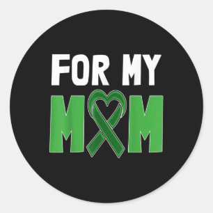 Sticker Rond Pour Ma Maman Stigma Green Ribbon Chemise santé me