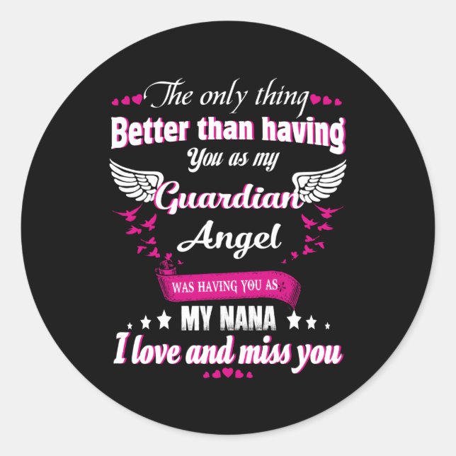 Sticker Rond Pour Perdre Nana Dans Loss Memorial My Nana Dans L (Devant)