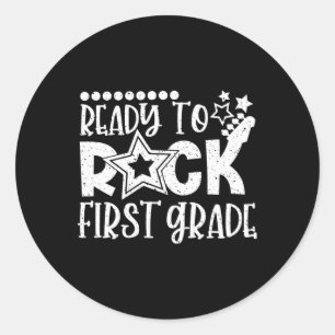 Sticker Rond Pour Remettre La Première Année À L'École 1Er Anné