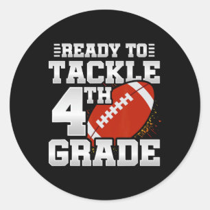 Sticker Rond Pour s'attaquer 4e année - 1er jour de l'école - 4