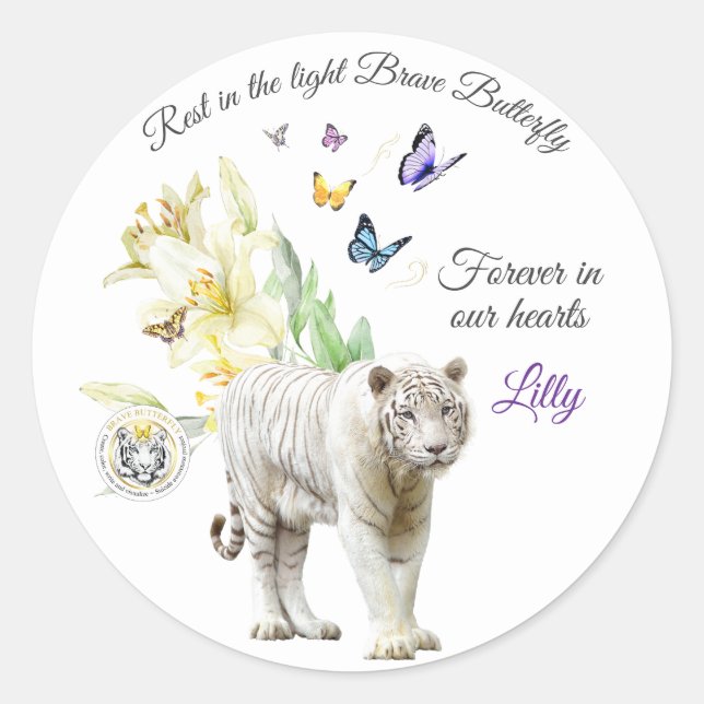 Sticker Rond Pour toujours dans nos coeurs. (Devant)