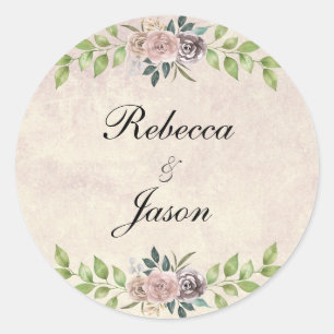 Sticker Rond Pour toujours - Deux Coeurs - Une Faire-part de ma