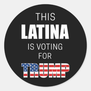 Sticker Rond Pour Trump 2020 Président Femmes hispaniques