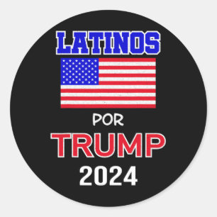 Sticker Rond Pour Trump 2024 Don Pro Trump - Latinos Por Trump