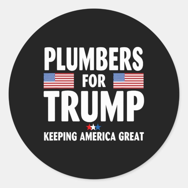 Sticker Rond Pour Trump 2024 Garder l'Amérique grand drapeau am (Devant)