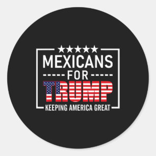 Sticker Rond Pour Trump, cadeau conservateur hispanique Trump 2